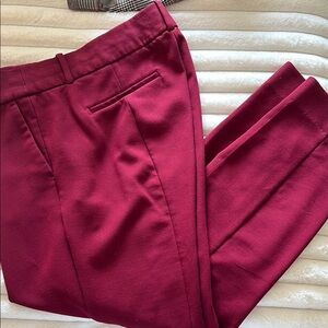 J. Crew Red Ankle Cropped Pants
